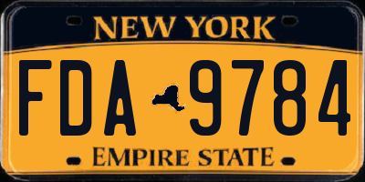 NY license plate FDA9784