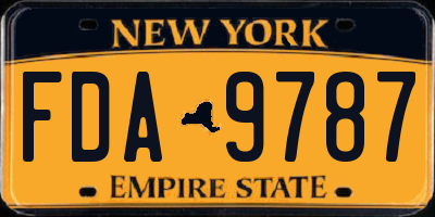 NY license plate FDA9787
