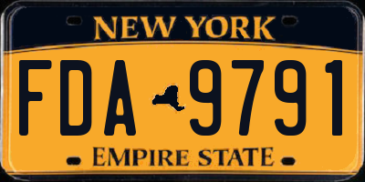 NY license plate FDA9791