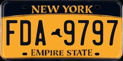 NY license plate FDA9797