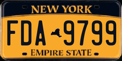 NY license plate FDA9799