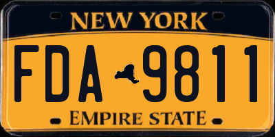 NY license plate FDA9811