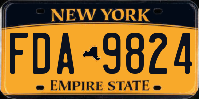 NY license plate FDA9824