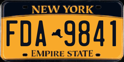 NY license plate FDA9841