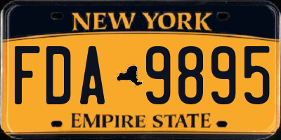 NY license plate FDA9895