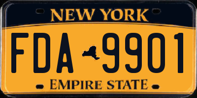 NY license plate FDA9901