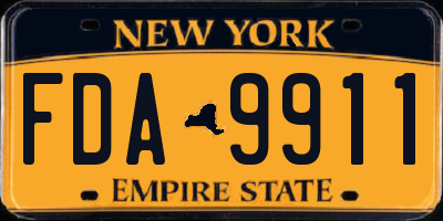 NY license plate FDA9911