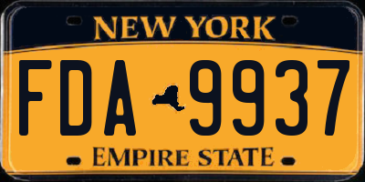 NY license plate FDA9937
