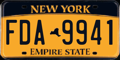 NY license plate FDA9941