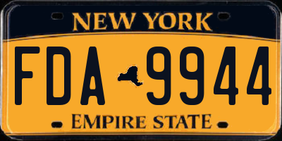 NY license plate FDA9944