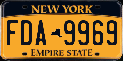 NY license plate FDA9969