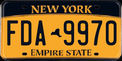NY license plate FDA9970