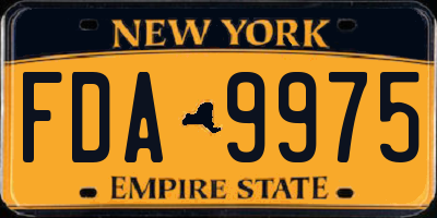 NY license plate FDA9975