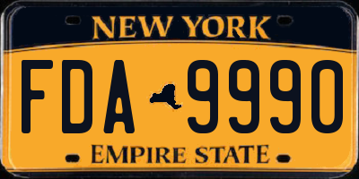 NY license plate FDA9990