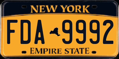 NY license plate FDA9992