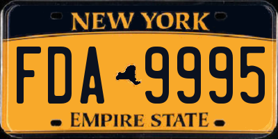 NY license plate FDA9995