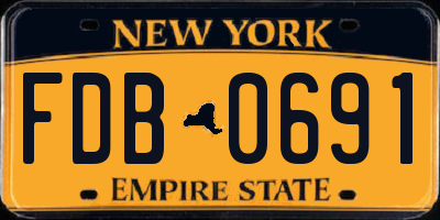 NY license plate FDB0691