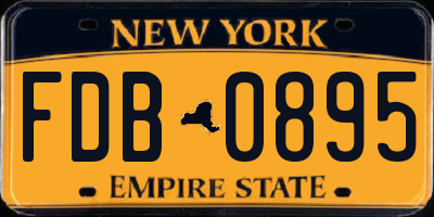 NY license plate FDB0895