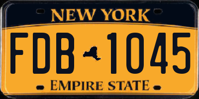 NY license plate FDB1045