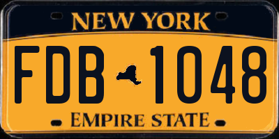 NY license plate FDB1048