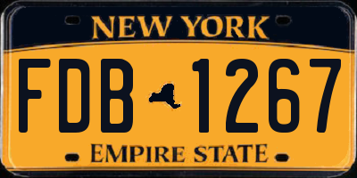 NY license plate FDB1267