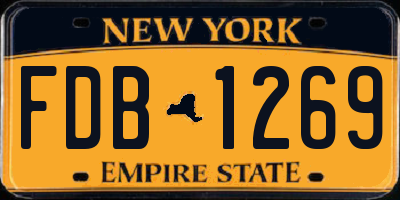 NY license plate FDB1269