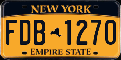 NY license plate FDB1270