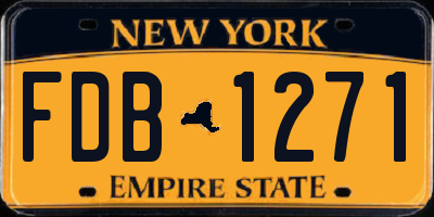 NY license plate FDB1271