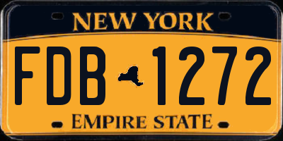NY license plate FDB1272