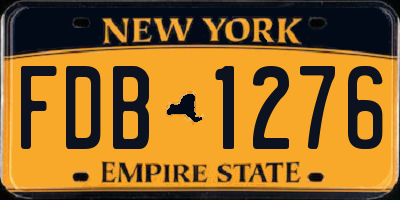 NY license plate FDB1276