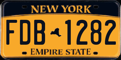 NY license plate FDB1282