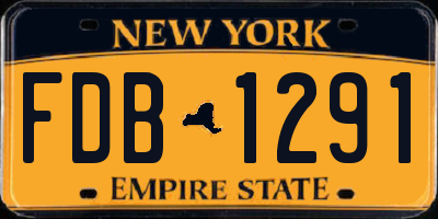 NY license plate FDB1291