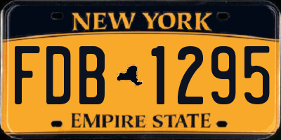 NY license plate FDB1295