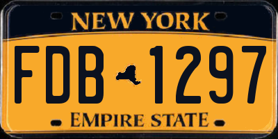 NY license plate FDB1297