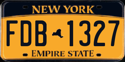 NY license plate FDB1327