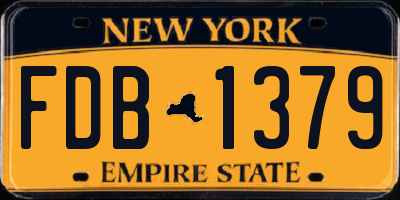 NY license plate FDB1379