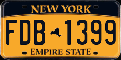 NY license plate FDB1399