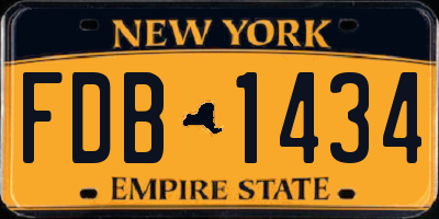 NY license plate FDB1434