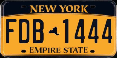NY license plate FDB1444