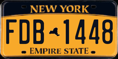 NY license plate FDB1448