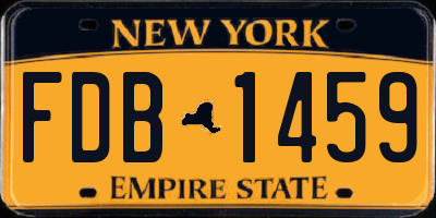 NY license plate FDB1459