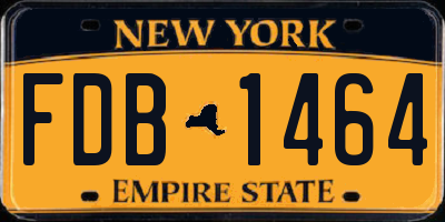NY license plate FDB1464