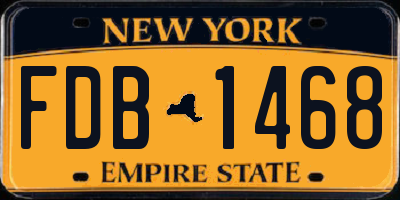 NY license plate FDB1468