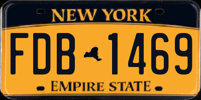 NY license plate FDB1469
