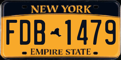 NY license plate FDB1479