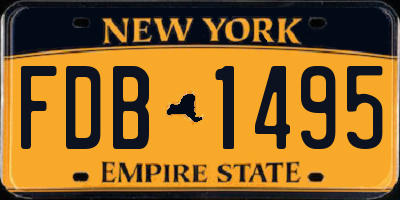 NY license plate FDB1495