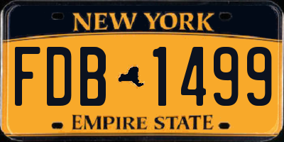NY license plate FDB1499