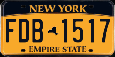 NY license plate FDB1517