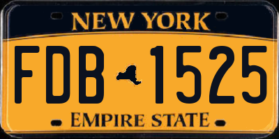 NY license plate FDB1525