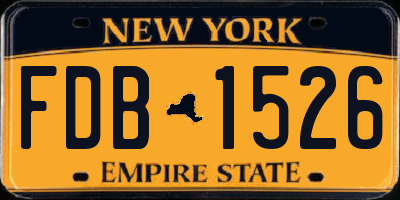 NY license plate FDB1526